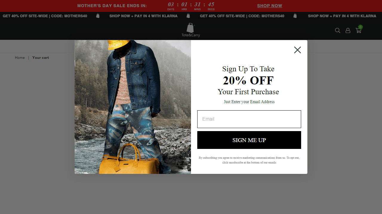 How to apply Tote Carry coupon code